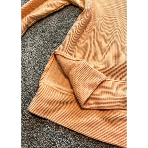 Athleta Orange Waffle Knit Long Sleeve Top | Size Small - Picture 3 of 5